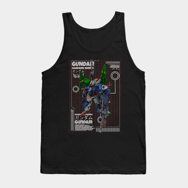 GN-001 Gundam Exia Tank Top by gblackid